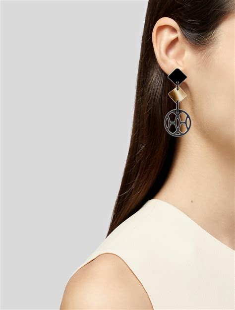 hermes buffalo horn earrings|Women , Earrings .